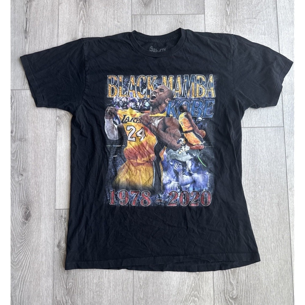 Sergio Calabasas Kobe Bryant Black Mamba Graphic T Shirt Size Large Lakers